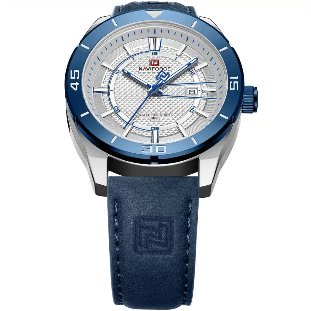 nf9209 s w be naviforce watch men white dial leather blue strap quartz battery analog three hand for dream 4.jpg