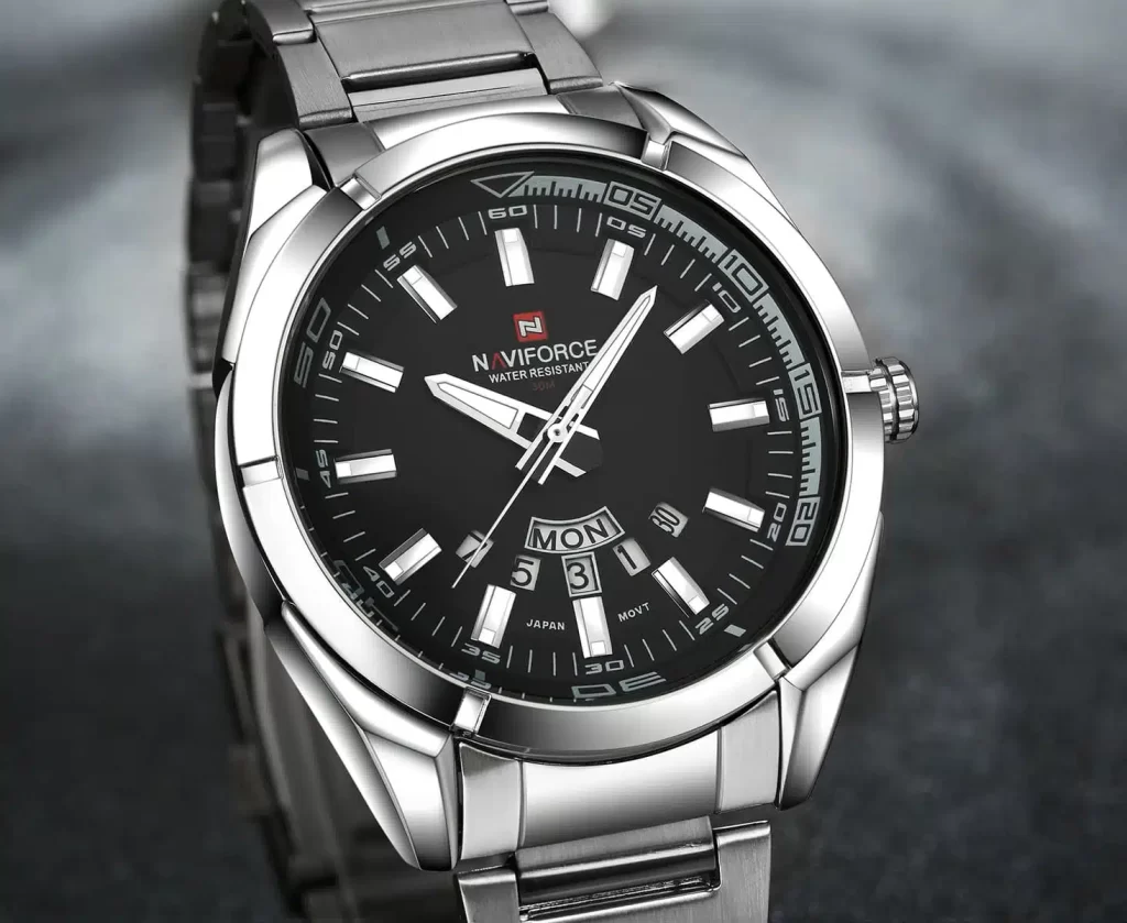 nf9038 s b naviforce watch men black dial metal silver strap quartz battery analog water resistant 30m for dream 3.jpg