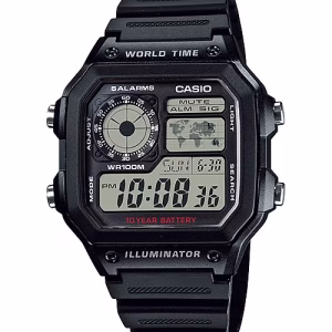 CASIO - World map for world time- AE1200WH-1A - MEN