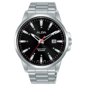 ALBA Men's Hand Watch ACTIVE Stainless Band Black Dial AS9Q57X1