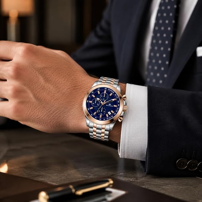 WESTERN - W8848GSP010C - ROSE GOLD - BLUE DIAL - MEN - Image 8