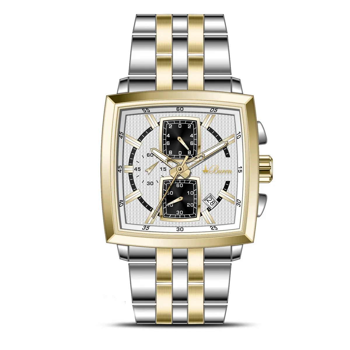 Buren Quadra Chronograph - BU7018 S/G - Men