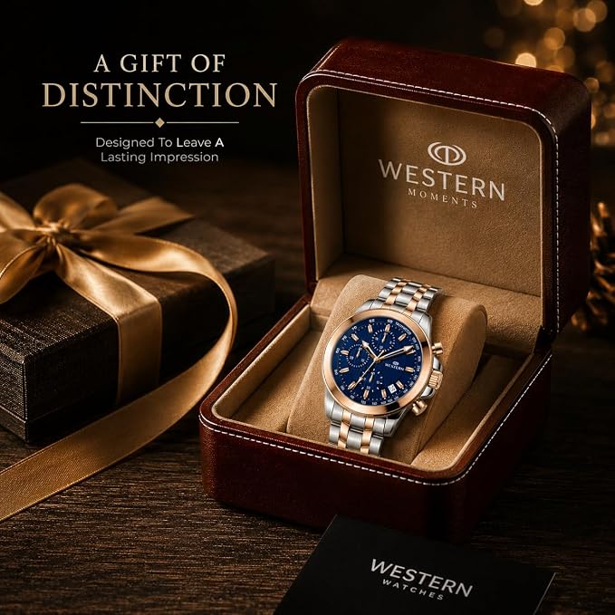 WESTERN - W8848GSP010C - ROSE GOLD - BLUE DIAL - MEN - Image 7