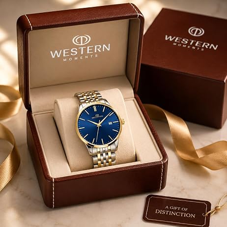 WESTERN - W6431GCB010D - GOLD - BLUE DIAL - MEN - Image 7