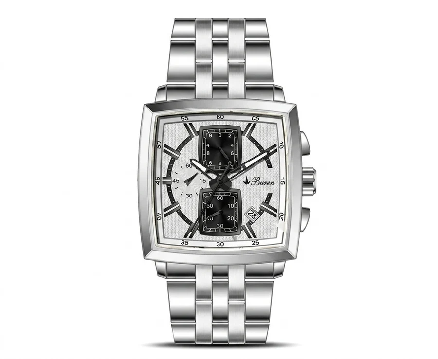 Buren Quadra Chronograph - BU7018 S/S/S - Men