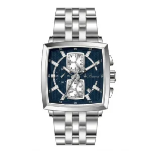 Buren Quadra Chronograph - BU7018 S/S/Bu - Men