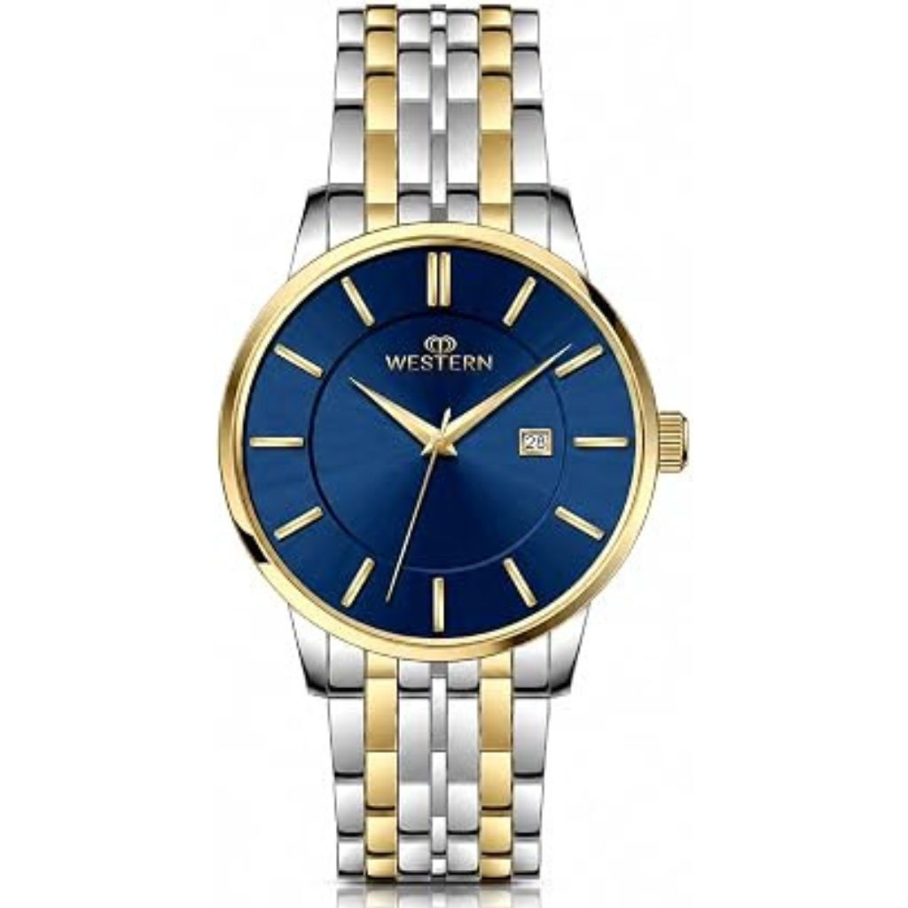WESTERN - W6431GCB010D - GOLD - BLUE DIAL - MEN