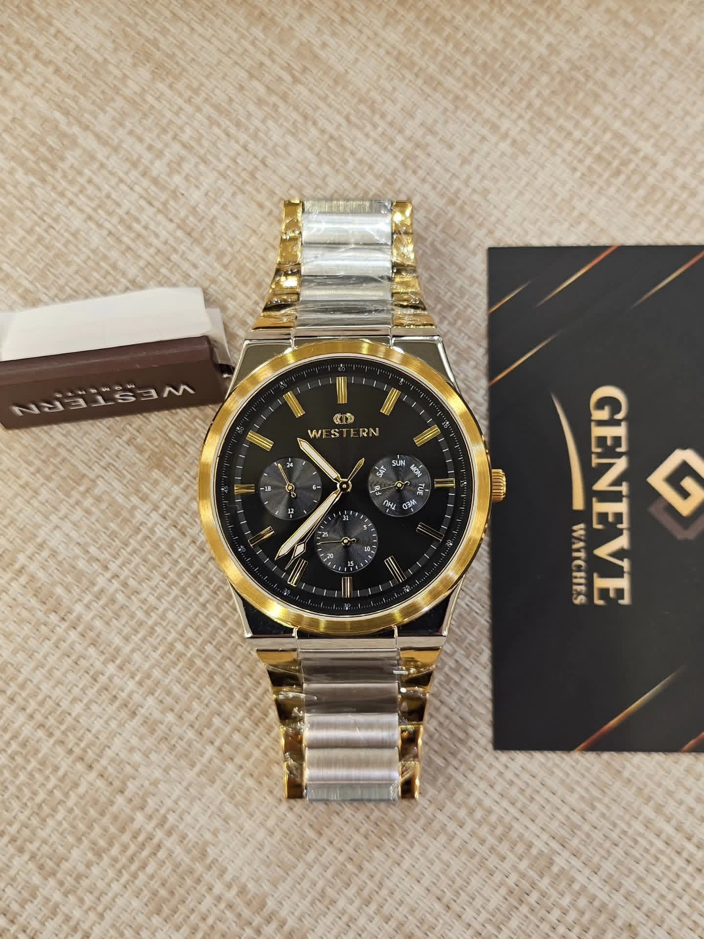 WESTERN - W1851GCB010C - BLACK DIAL - GOLD - MEN - Image 2