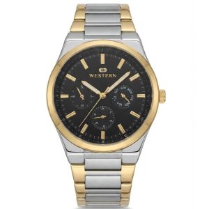 WESTERN - W1851GCB010C - BLACK DIAL - GOLD - MEN
