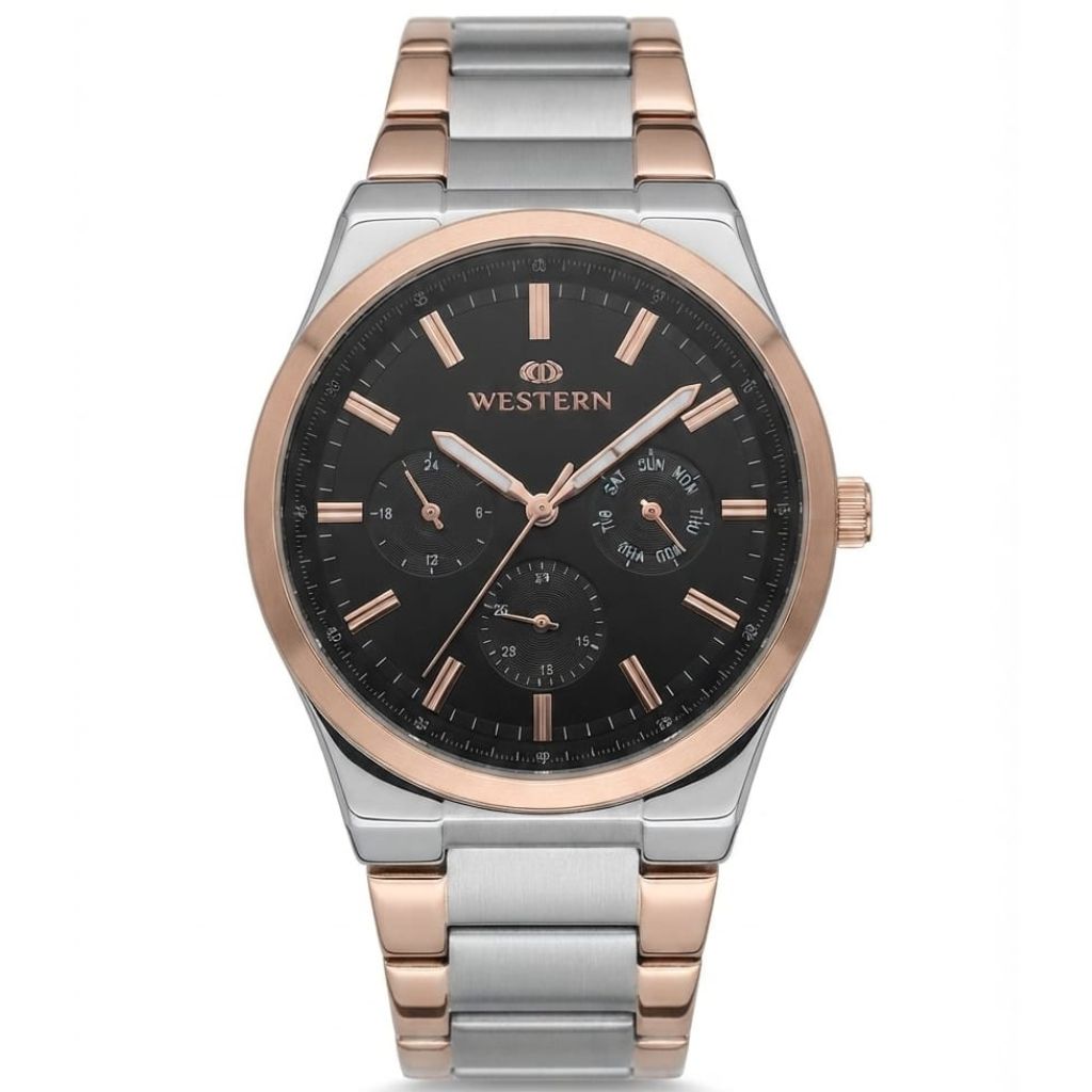 WESTERN - W1851GSP010C - BLACK DIAL - ROSE GOLD - MEN