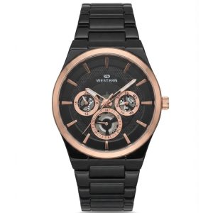 WESTERN - W1860GBP010C - BLACK DIAL - MEN