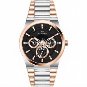 WESTERN - W1860GSP010C - ROSE GOLD - BLACK DIAL - MEN
